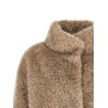 Curled shearling effect coat