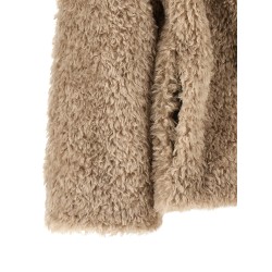 Curled shearling effect coat