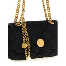 Shaved velvet shoulder strap