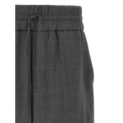 Mélange wool pants