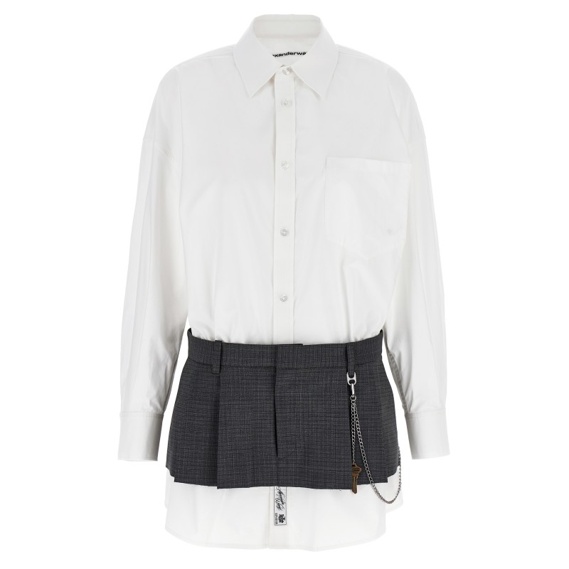 'Pre-Styled Shirt Dress W Chain' dress