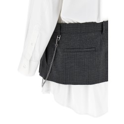 'Pre-Styled Shirt Dress W Chain' dress