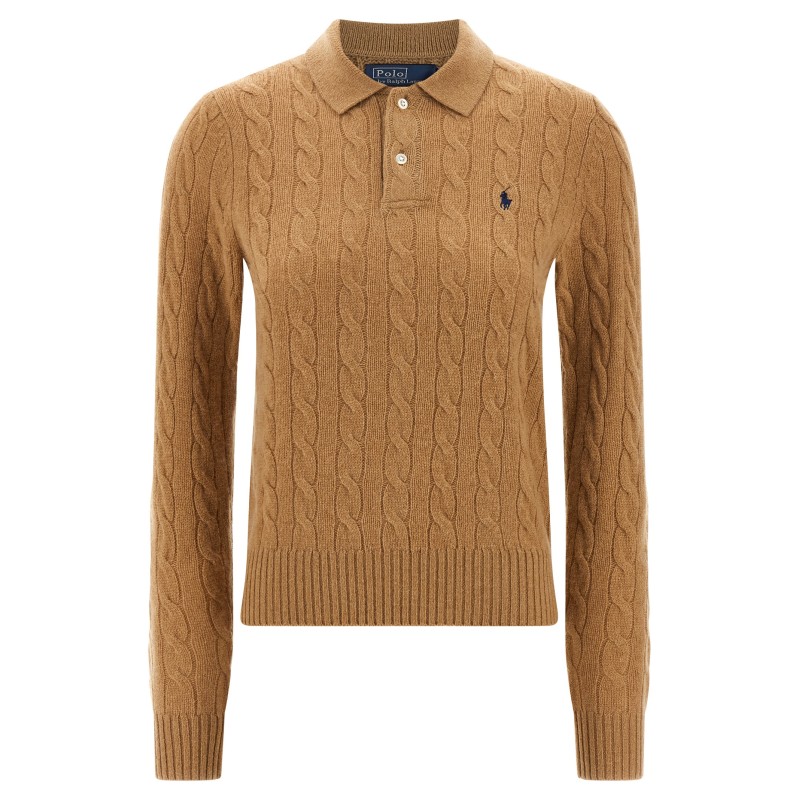 Braided polo shirt