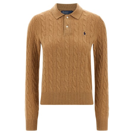 Braided polo shirt
