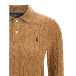 Braided polo shirt