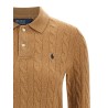 Braided polo shirt