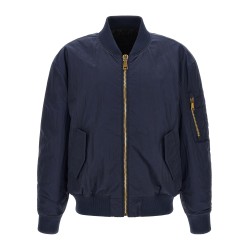 Logo embroidery bomber jacket
