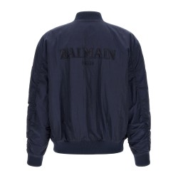Logo embroidery bomber jacket