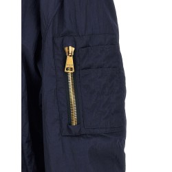 Logo embroidery bomber jacket