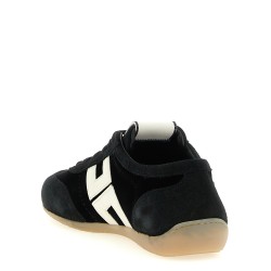Nappa and velvet sneakers