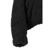 Micro sequin pinstriped crop down jacket