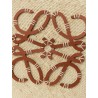 Paula's Ibiza -Anagram raffia and leather shoulder bag