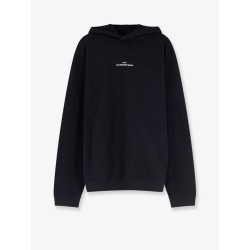 Cotton sweatshirt with front embroidered logo