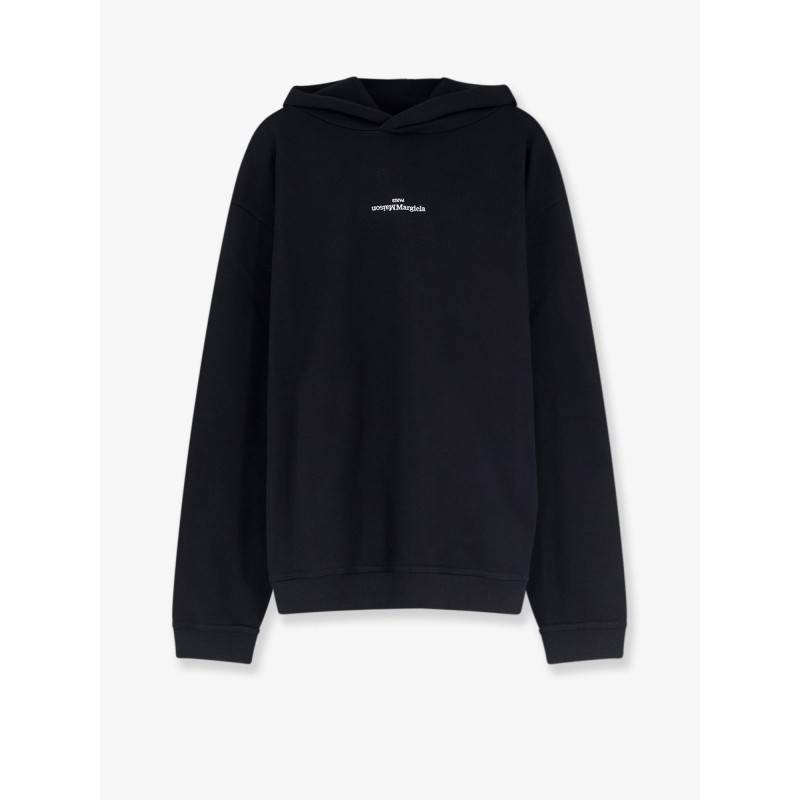Cotton sweatshirt with front embroidered logo