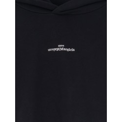 Cotton sweatshirt with front embroidered logo