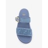 Fendi Feel woven rafia flat sandals