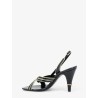 Gianni leather sandals with contrasting metallic profiles