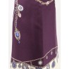 Printed silk twill miniskirt