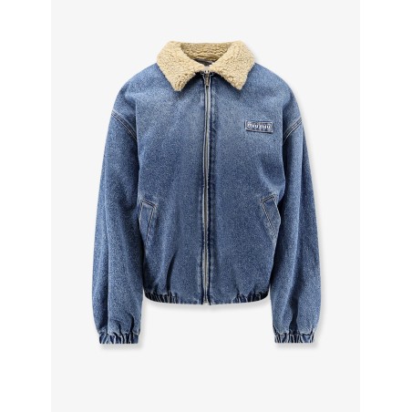 Denim Jacket with Lettering Logo patch
