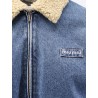 Denim Jacket with Lettering Logo patch