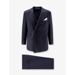 Double-breasted wool suit