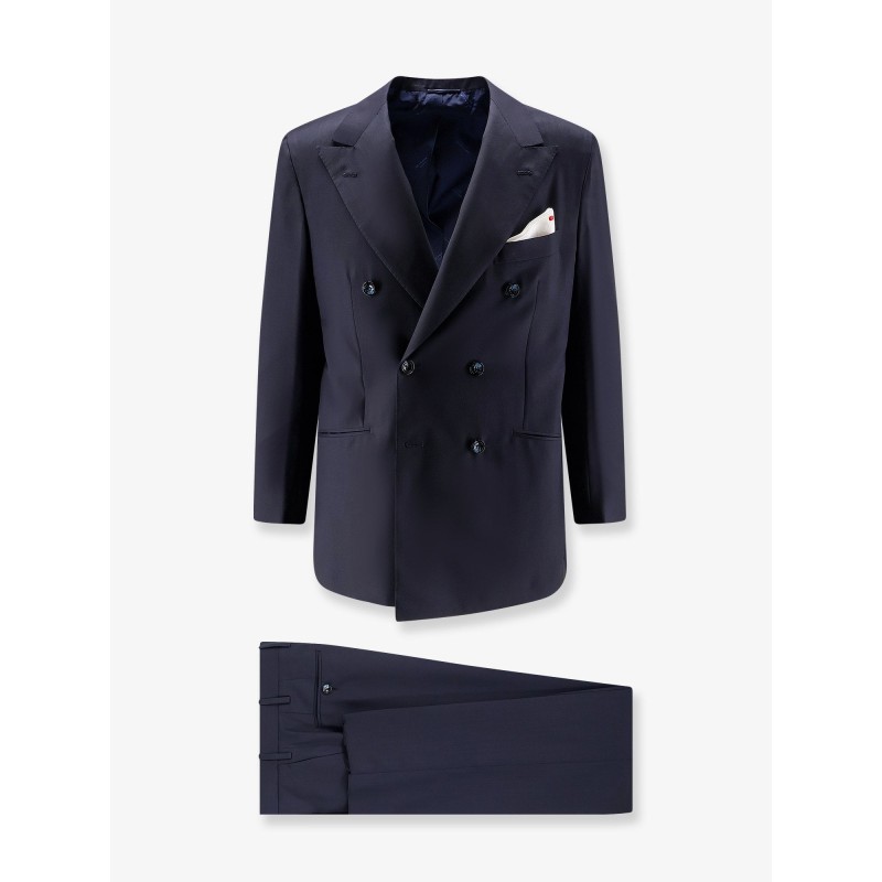 Double-breasted wool suit