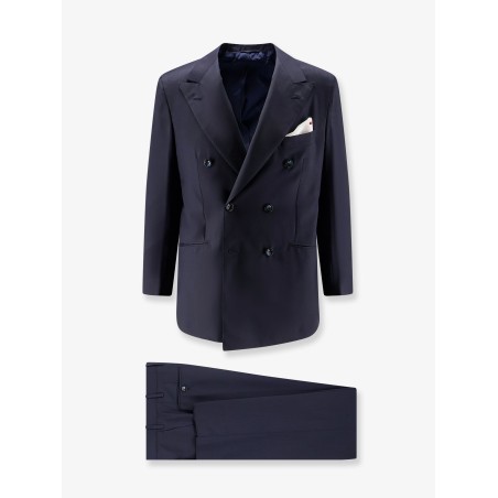 Double-breasted wool suit