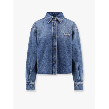 Denim shirt with Logo Patch
