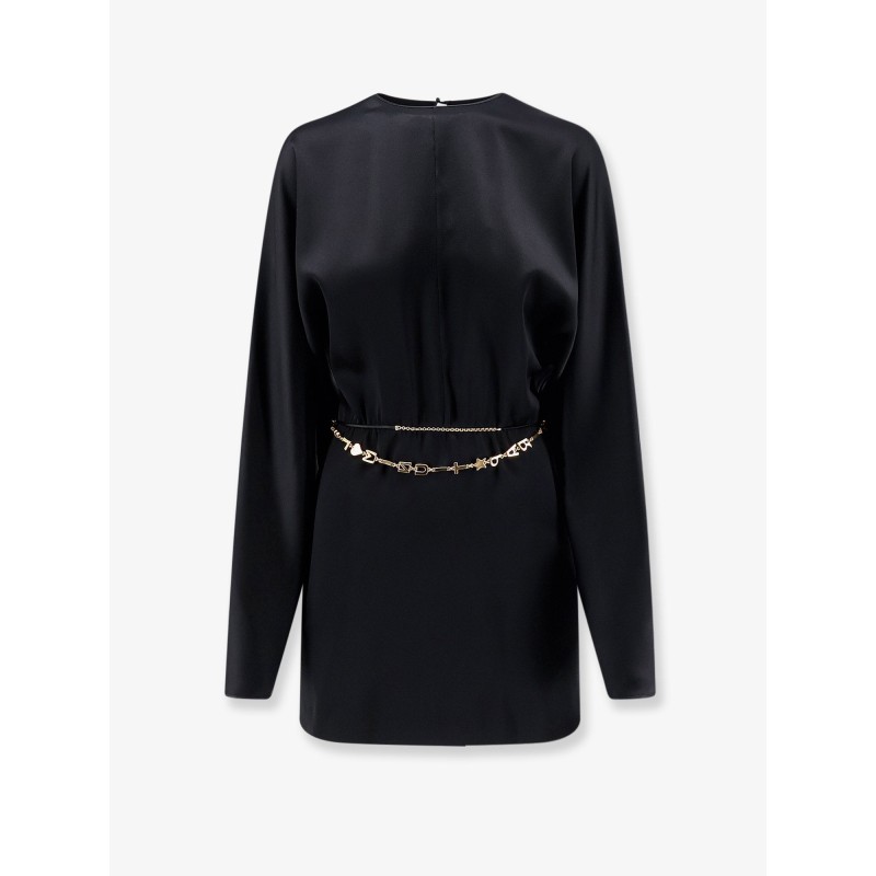 Mini Lenght Dress with gold metal detail