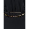 Mini Lenght Dress with gold metal detail