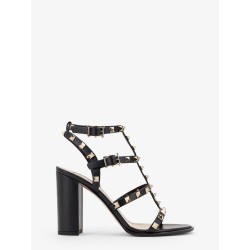 Rockstud leather sandals with iconic all-over studs