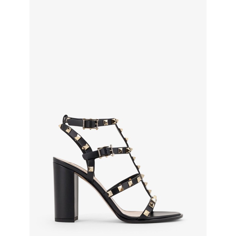 Rockstud leather sandals with iconic all-over studs