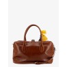 Vita leather handbag with front logo