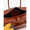 Vita leather handbag with front logo