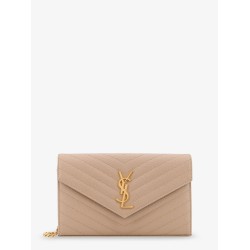 Leather crossbody bag with metal Cassandre logo
