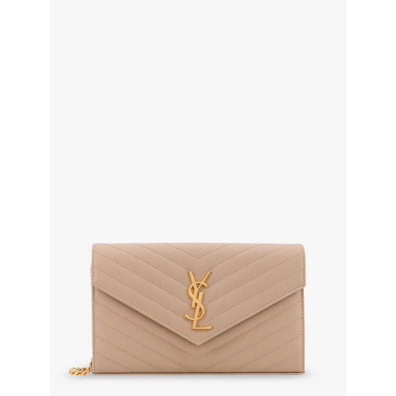 Leather crossbody bag with metal Cassandre logo