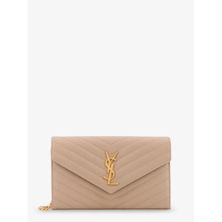 Leather crossbody bag with metal Cassandre logo