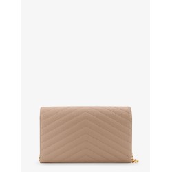Leather crossbody bag with metal Cassandre logo