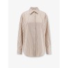 Oversize striped lyocell and silk shirt