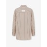 Oversize striped lyocell and silk shirt