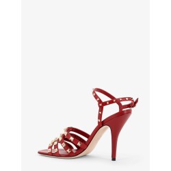 Rockstud leather sandals with iconic all-over studs