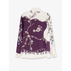 Printed silk twill shirt