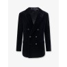 Double-breasted velvet blazer