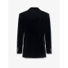 Double-breasted velvet blazer