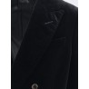 Double-breasted velvet blazer