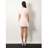 Embroidered Crinkle Cotton Tweed mini dress