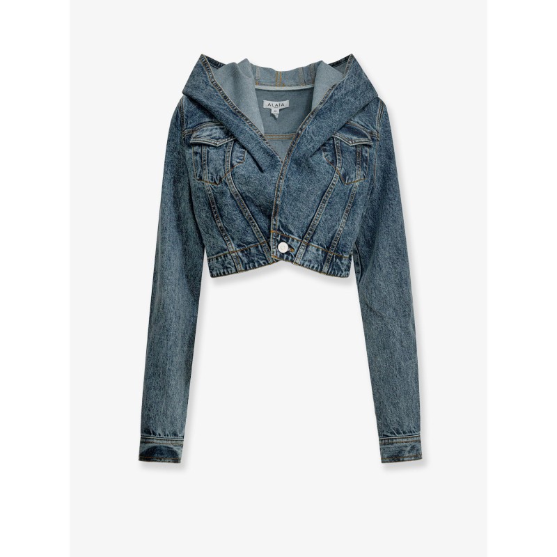 Hooded denim jacket