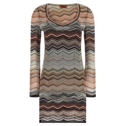 Chevron lamé dress