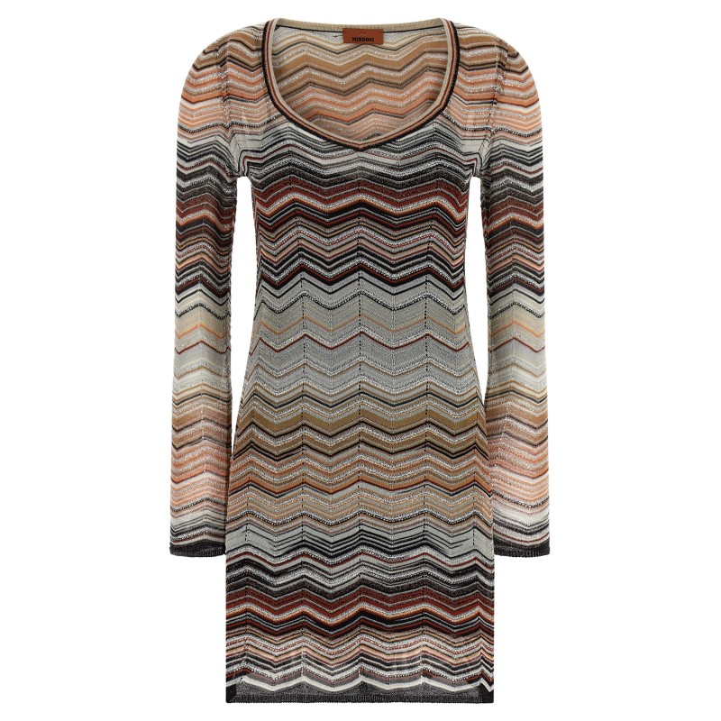 Chevron lamé dress