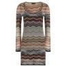 Chevron lamé dress